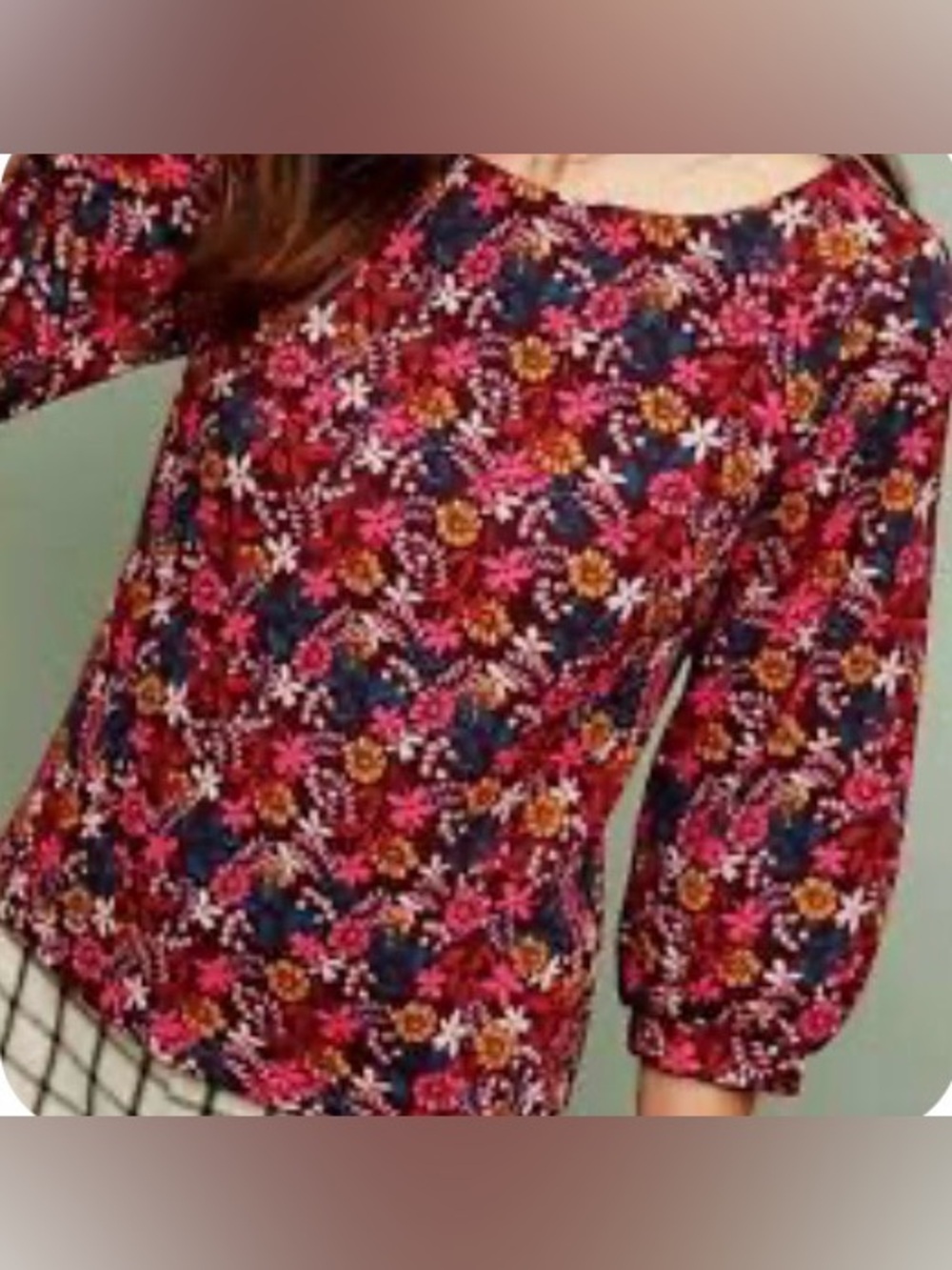 Anthropologie Maeve Textured Decatur Top